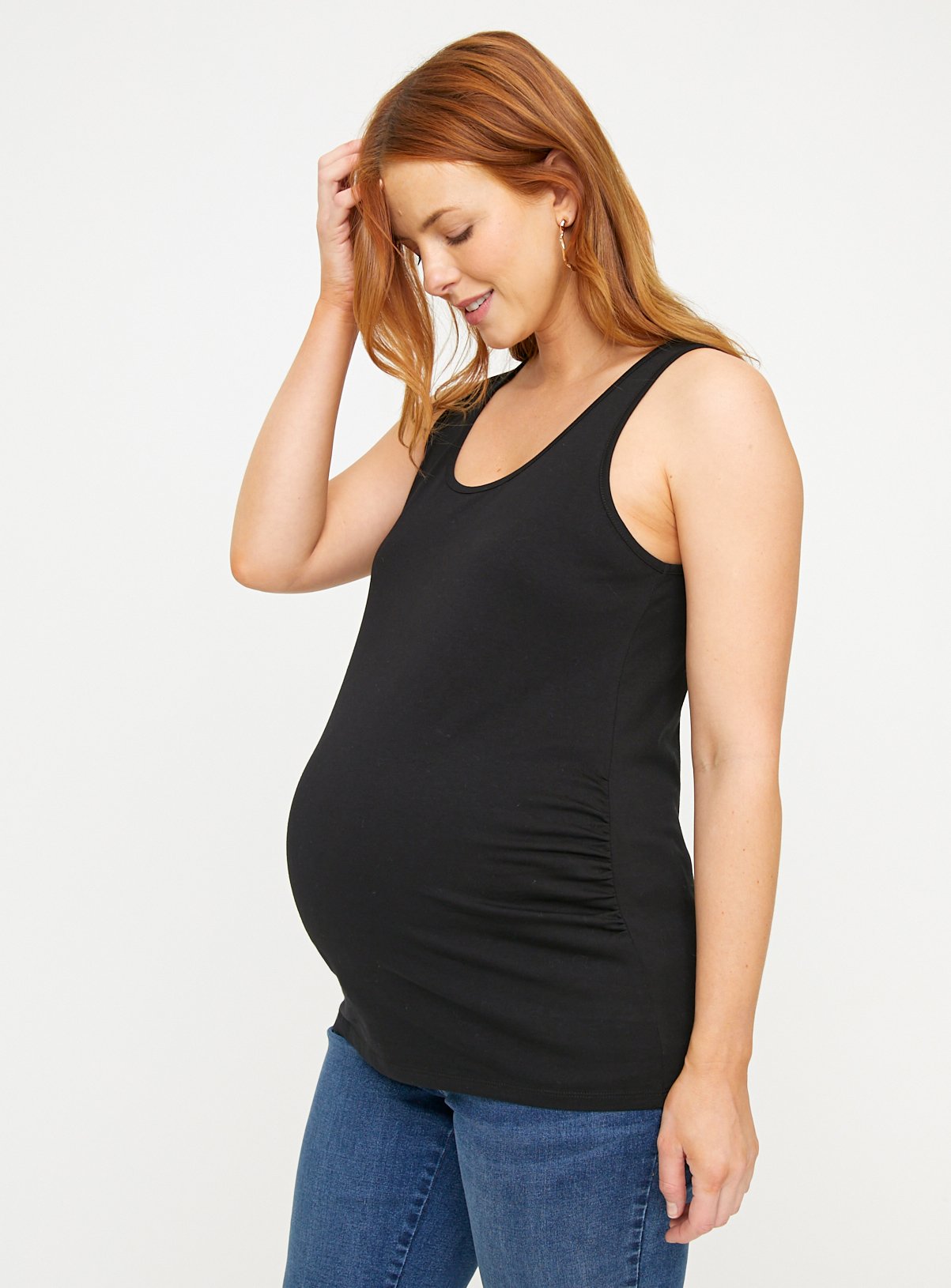 MATERNITY Plain Sleeveless Vest Top 2 Pack  16 - Image 2 thumbnail